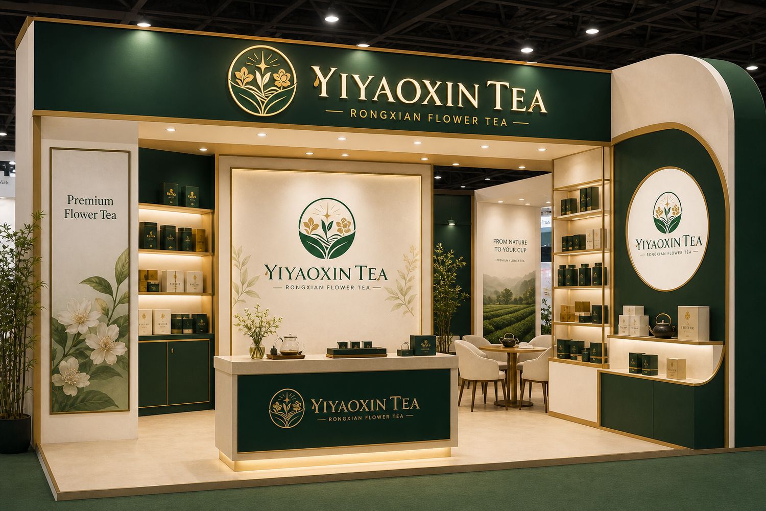 Yiyaoxin Tea exhibition booth design